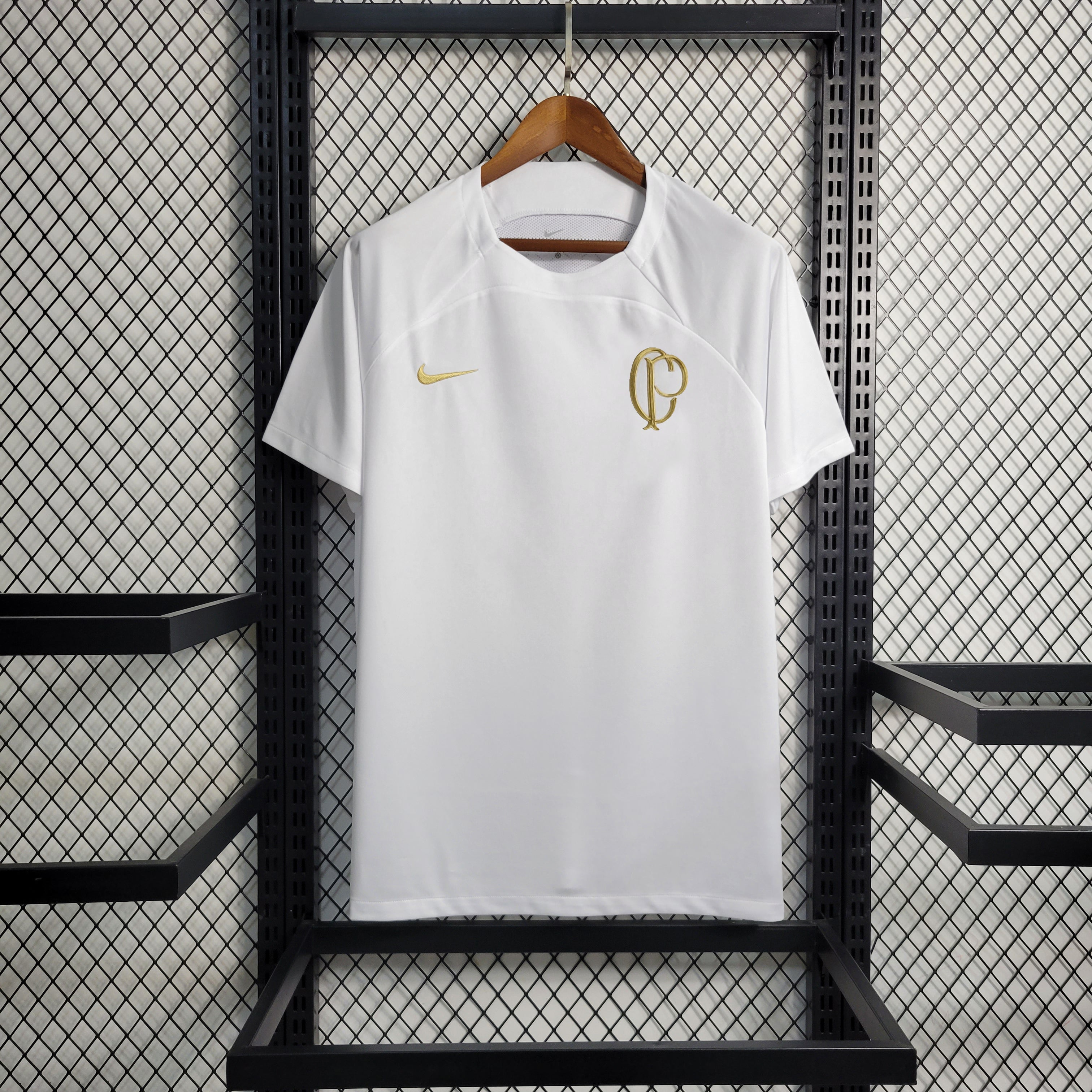 Camisa Corinthians Treino 23/24 - Nike Torcedor Masculina - Branco